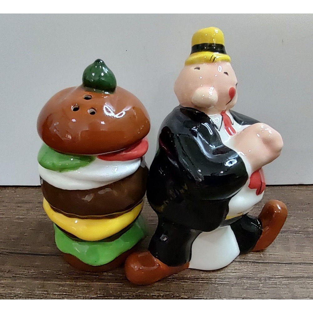 Westland KFS Wimpy & Hamburger Salt & Pepper Shakers Magnetic Figurines S14